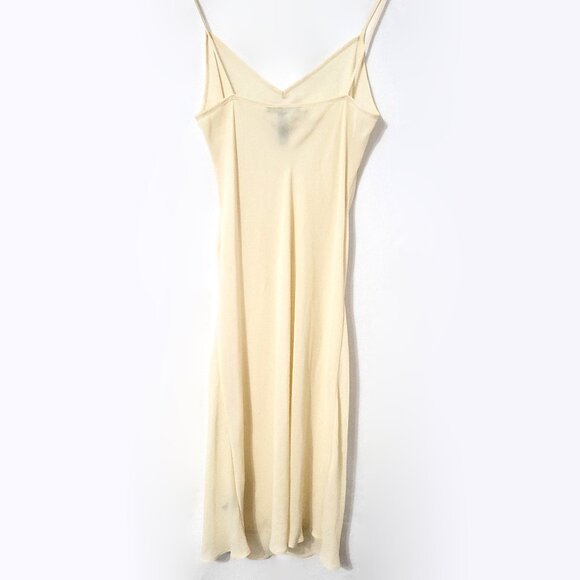 LRL Ralph Lauren Womens Midi Slip Dress Size 8 Cream Spaghetti Strap Fairy Y2K - Picture 5 of 13